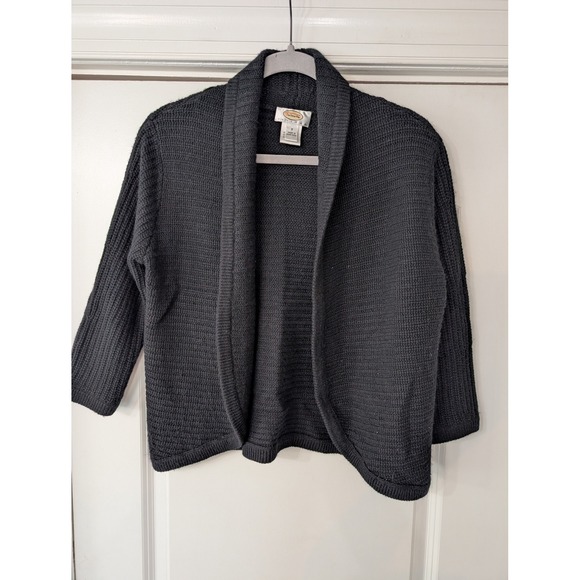 Talbots Sweaters - Talbots Petites Cashmere Silk Shawl Collar Cardigan Sweater Knit Small Black